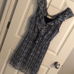 Navy and white dress